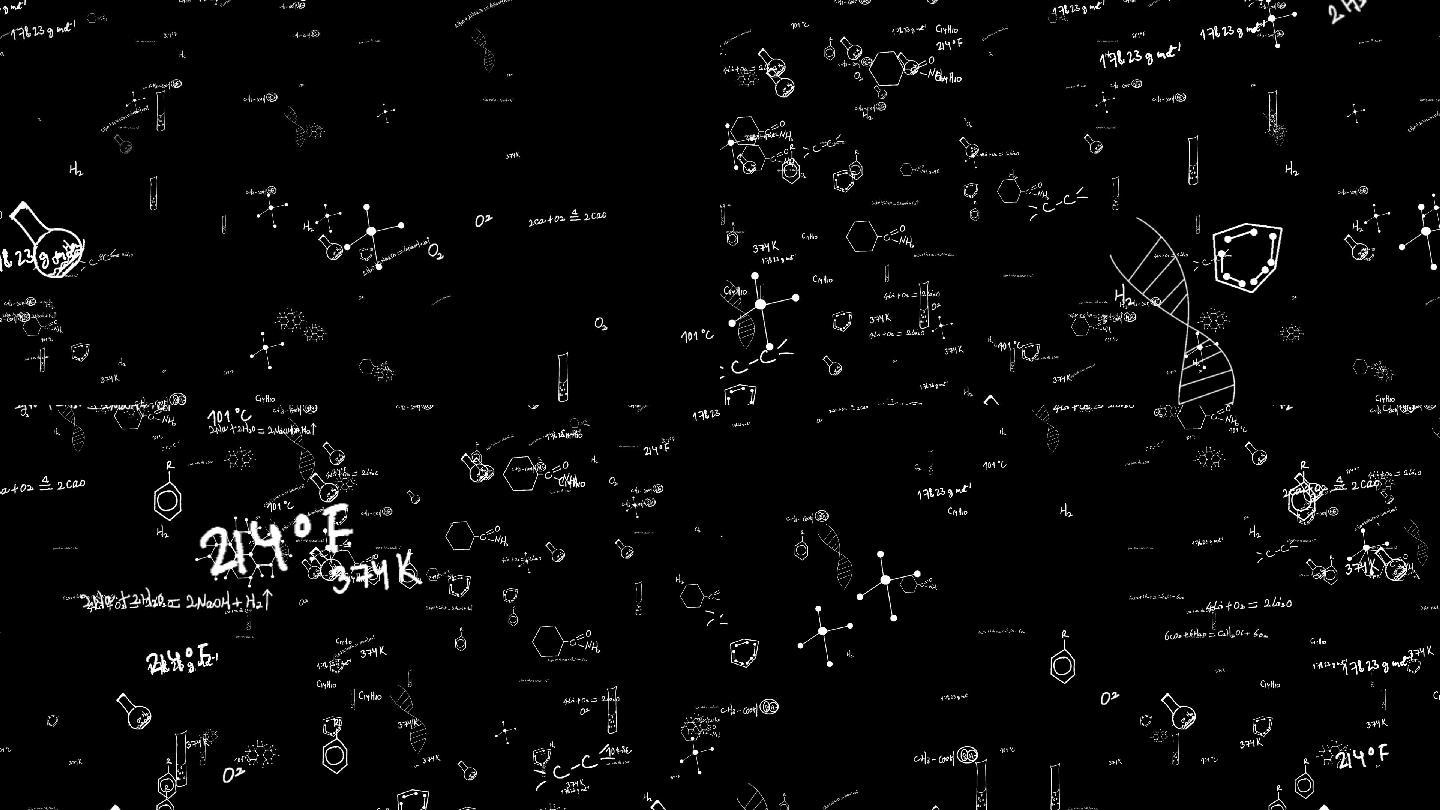 化学分子公式方程式横屏飘过
