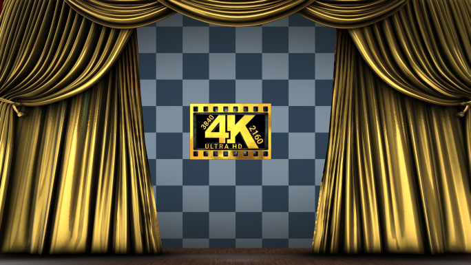 4K舞台幕布金色幕布掀开展示颁奖典礼用