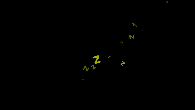 睡觉符号ZZZ打呼视频素材