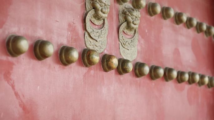 中国宫殿之大门与古树