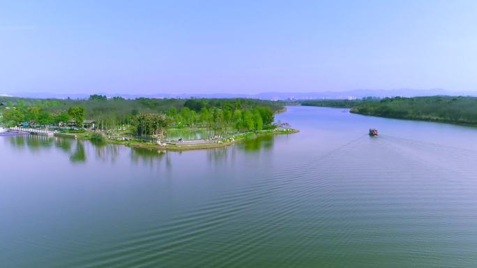 4K青龙湖湿地公园航拍