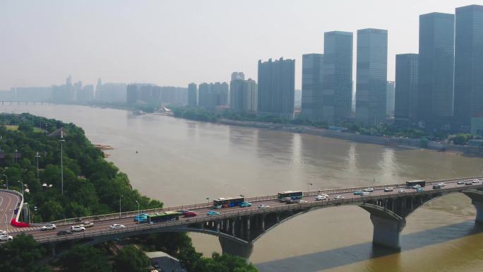 4K航拍长沙湘江一桥