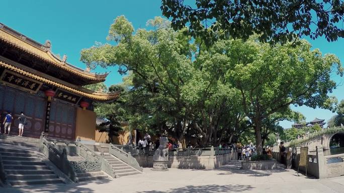 寺庙视频浙江舟山市普陀山普济禅寺