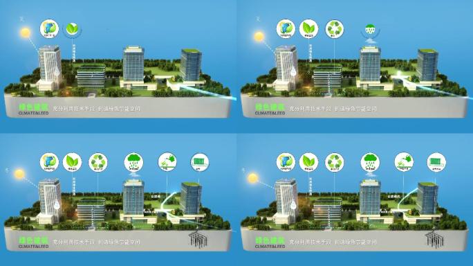 海绵城市建筑高新级绿色建筑可循环AE模板