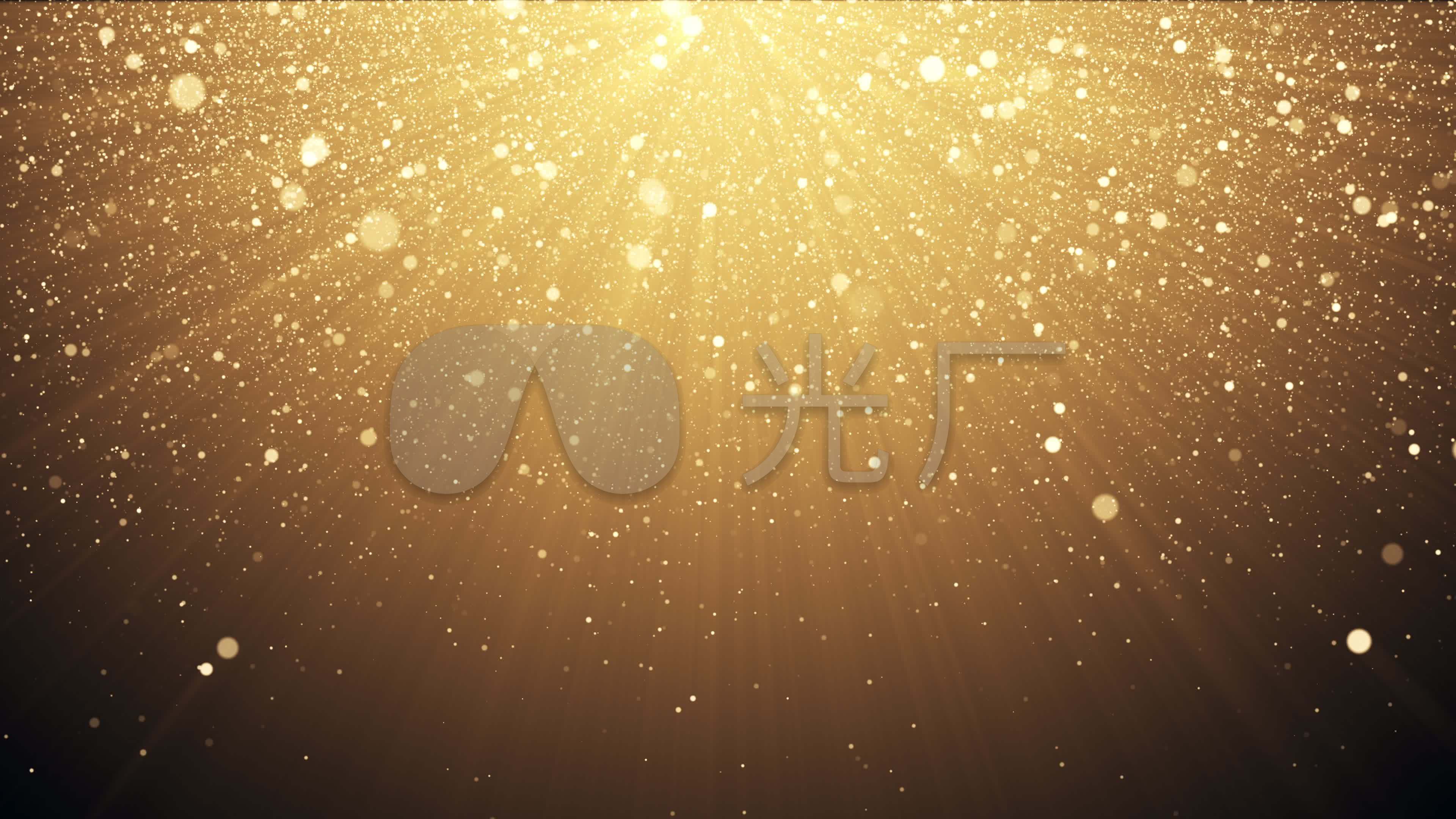 金色闪烁粒子光效背景_3840x2160_高清视频素材下载(编号:3544966)