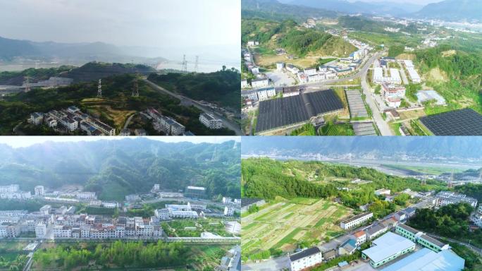 航拍南方湖北农村