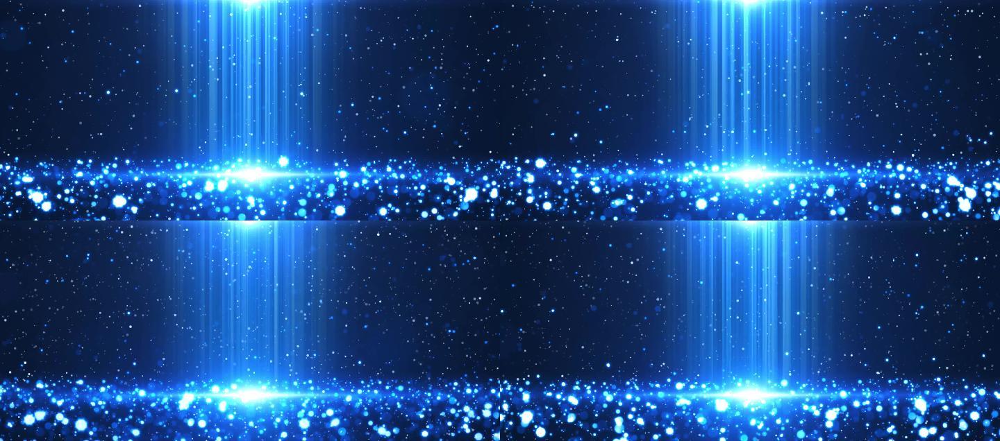 4k蓝色光束粒子背景