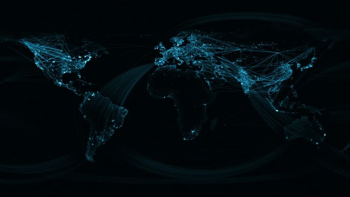 地图卫星数据全球传输素材