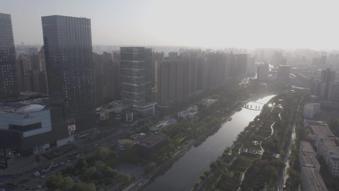 航拍郑州城市4K