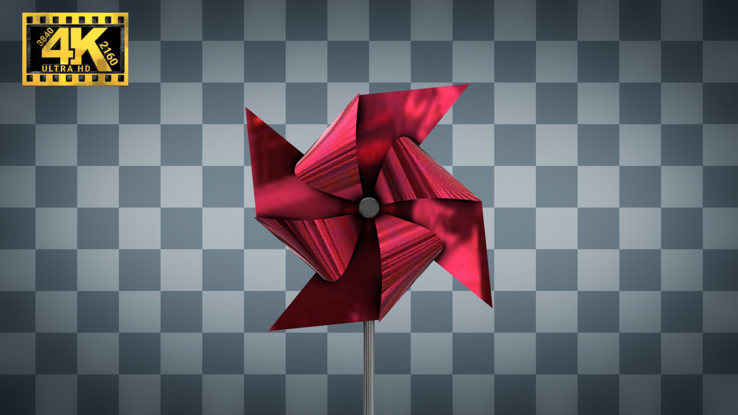 【4K】纸风车玩具风车l两个角度抖音元素