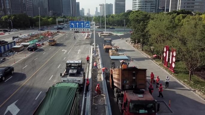 城市改造柏油马路