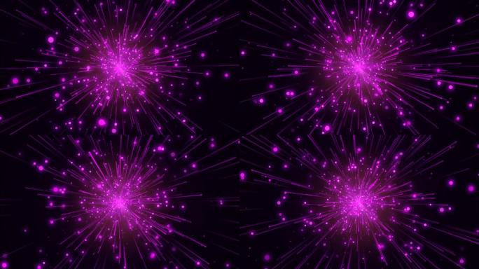 唯美紫色粒子放射