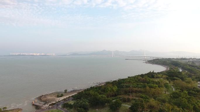 【原创4K视频】航拍深圳湾及深港跨海大桥