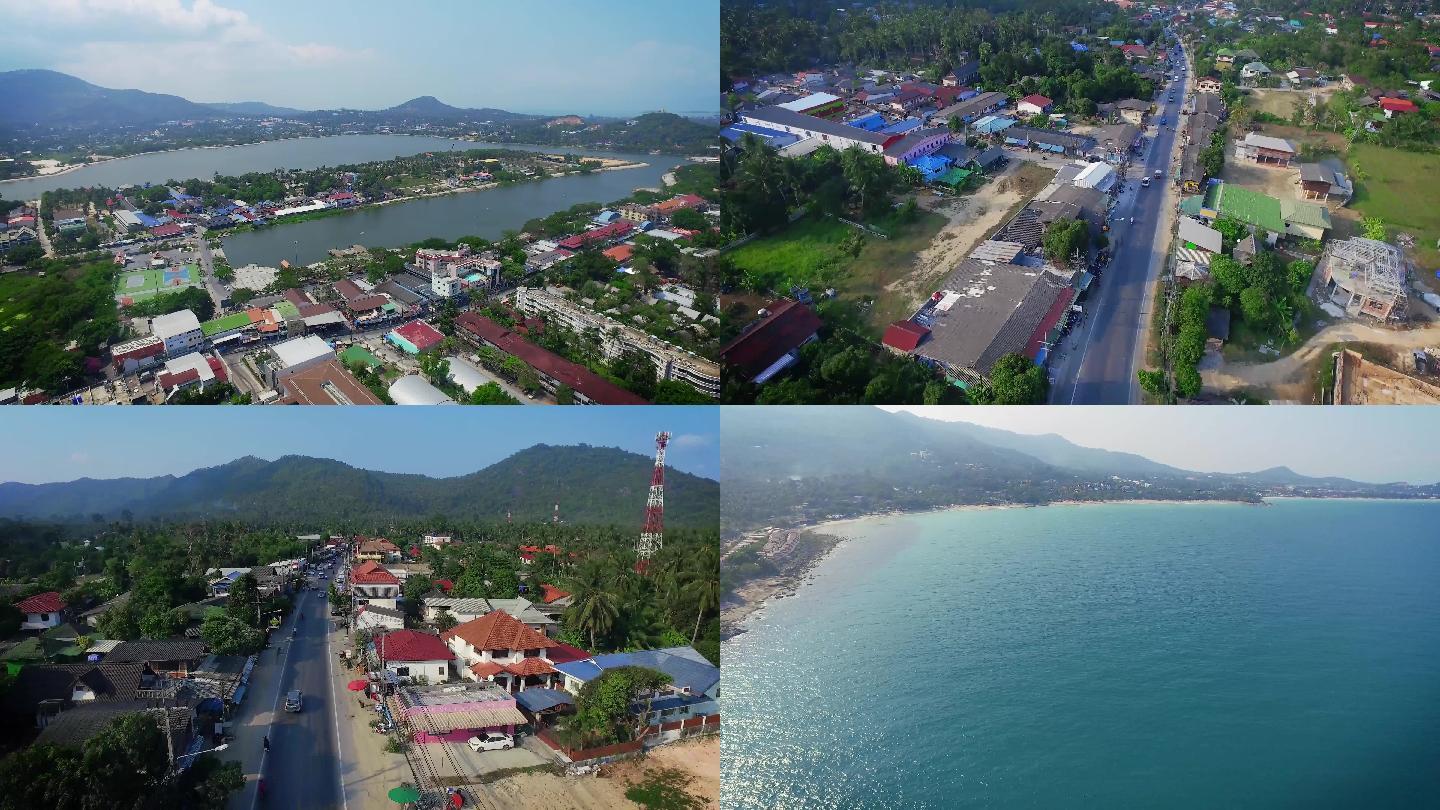 泰国苏梅岛全景航拍4K