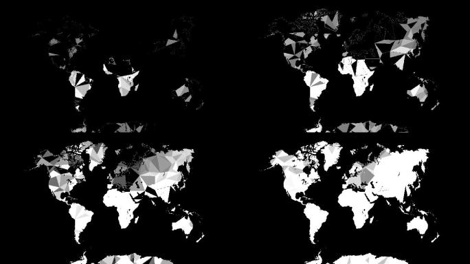 黑白世界地图