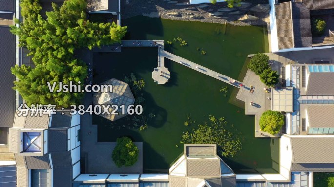 苏州博物馆垂直航拍-4K