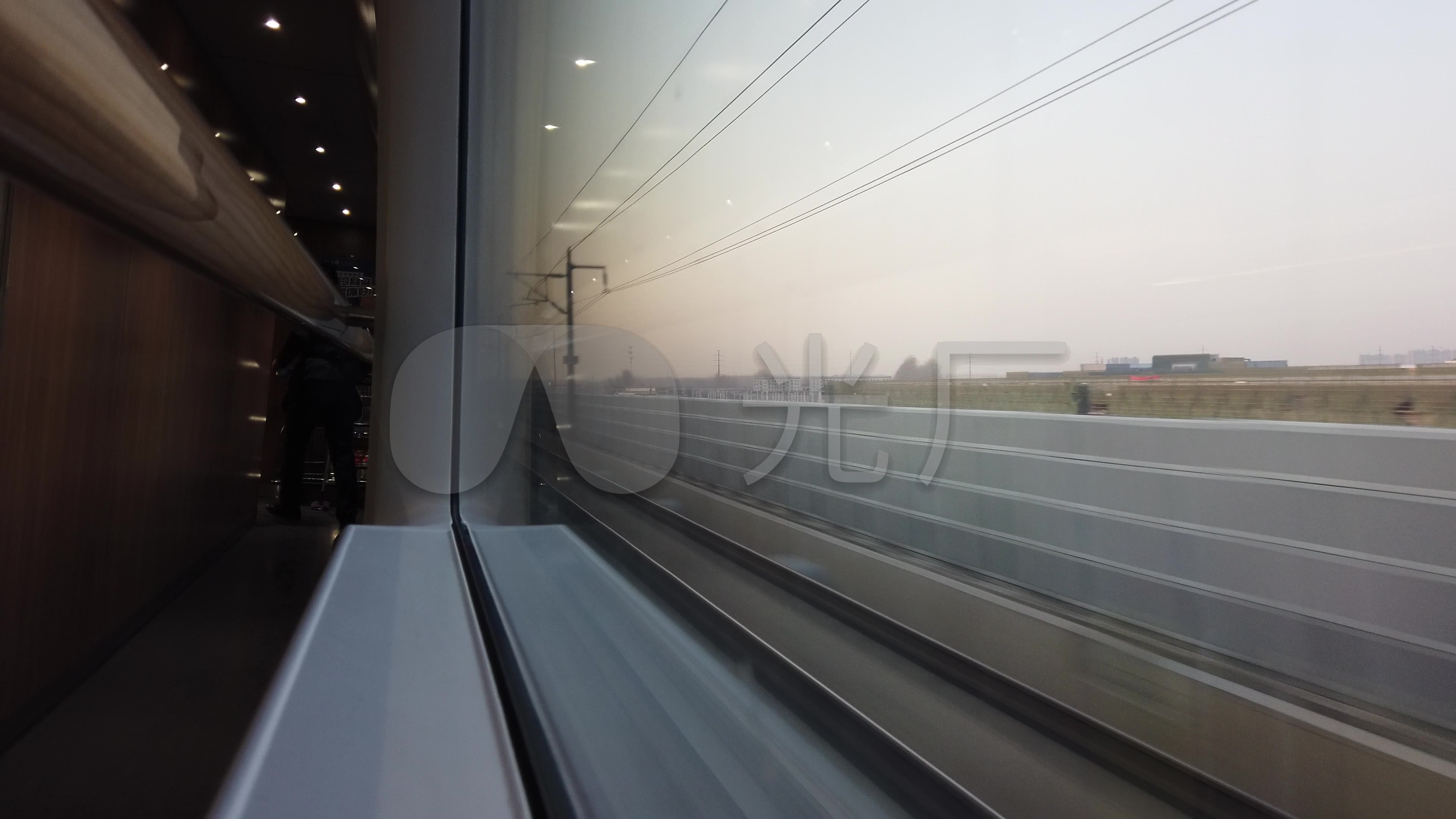 4K实拍倍速高铁火车运行窗外景色视频特效素材-千库网