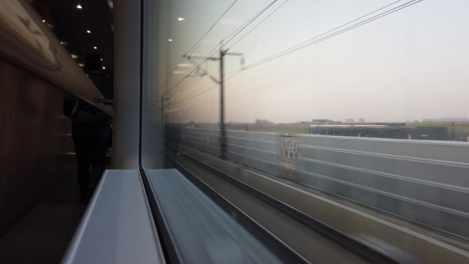 高铁车窗寓意镜头视频素材