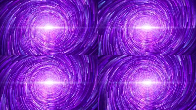 华丽紫色螺旋宇宙星空星轨粒子光线婚礼背景