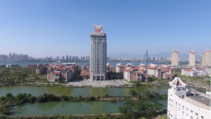 厦门集美大学航拍大学校园