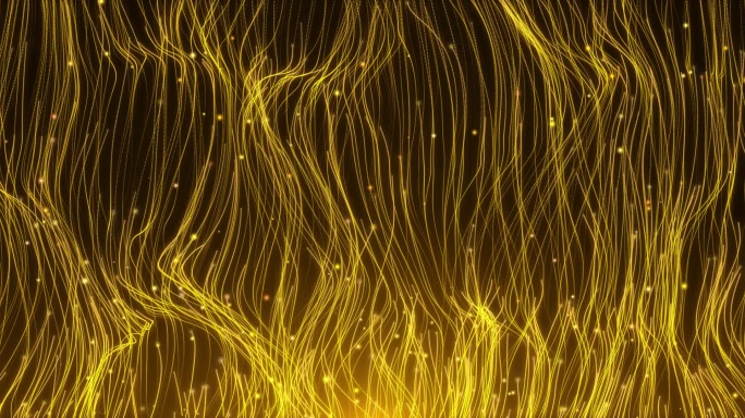 【4K】金色粒子线条素材