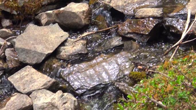 高山流水自然景观实拍高清视频素材