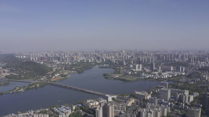 4K-log武汉东湖城市大景航拍