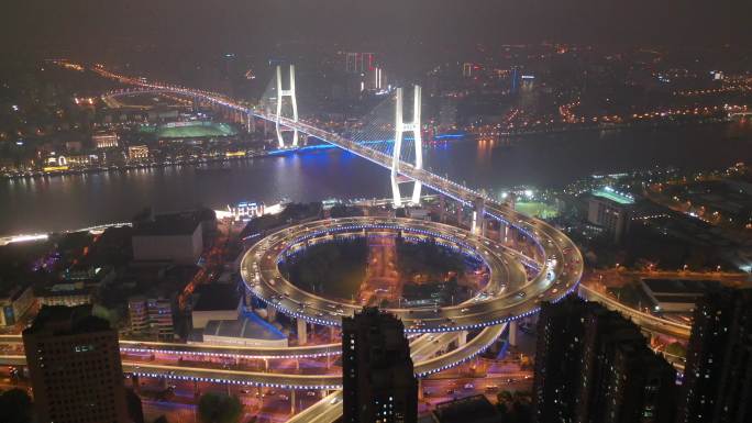上海黄埔大桥航拍