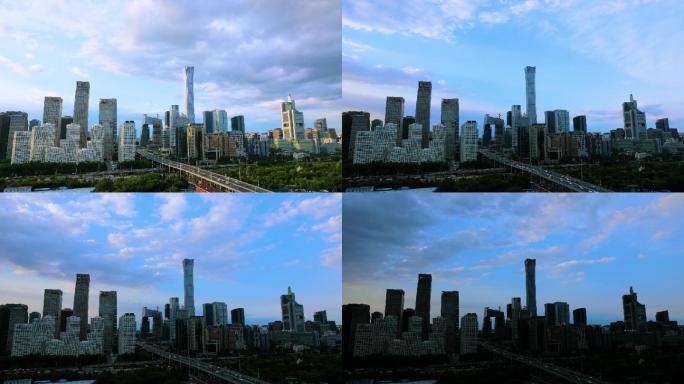 北京国际贸易商业区延时摄影