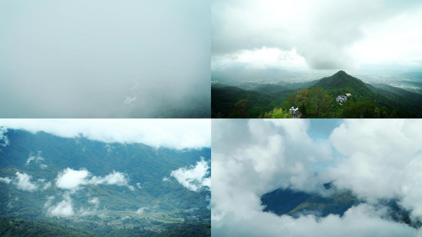 云海雨雾高山延时拍摄