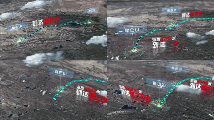 青藏铁路区域位置连线