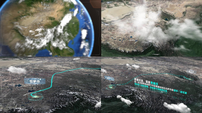 青藏铁路三维地图连线
