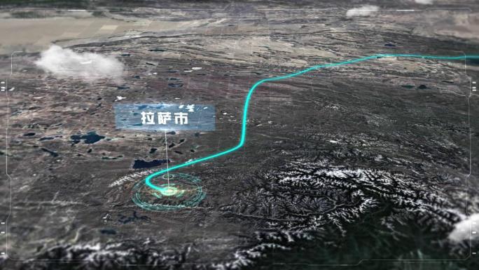 青藏铁路三维地图连线