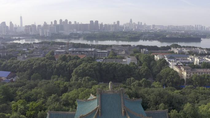 4K-log武汉大学图书馆航拍