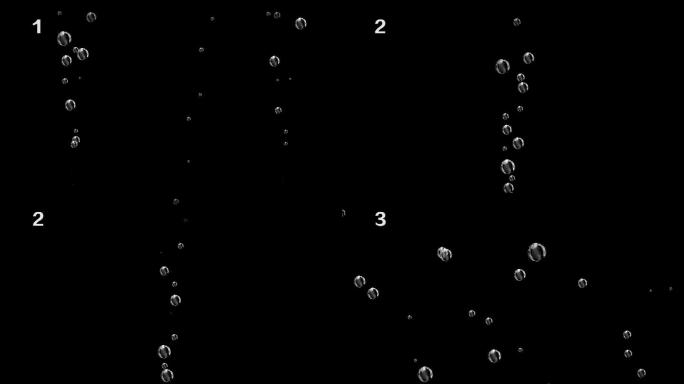 3款带通道气泡泡泡上升视频