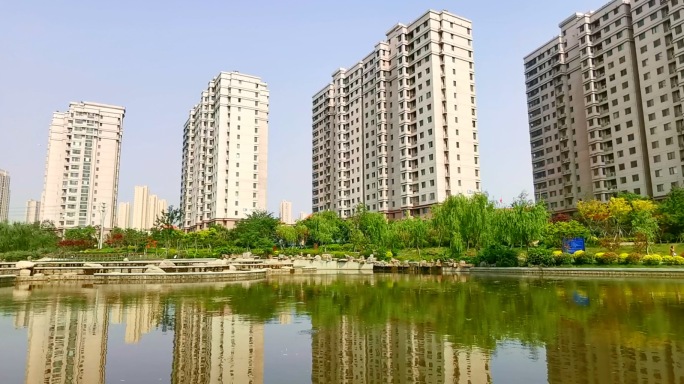 城市河流景观-小区环境-城市生活-宜居