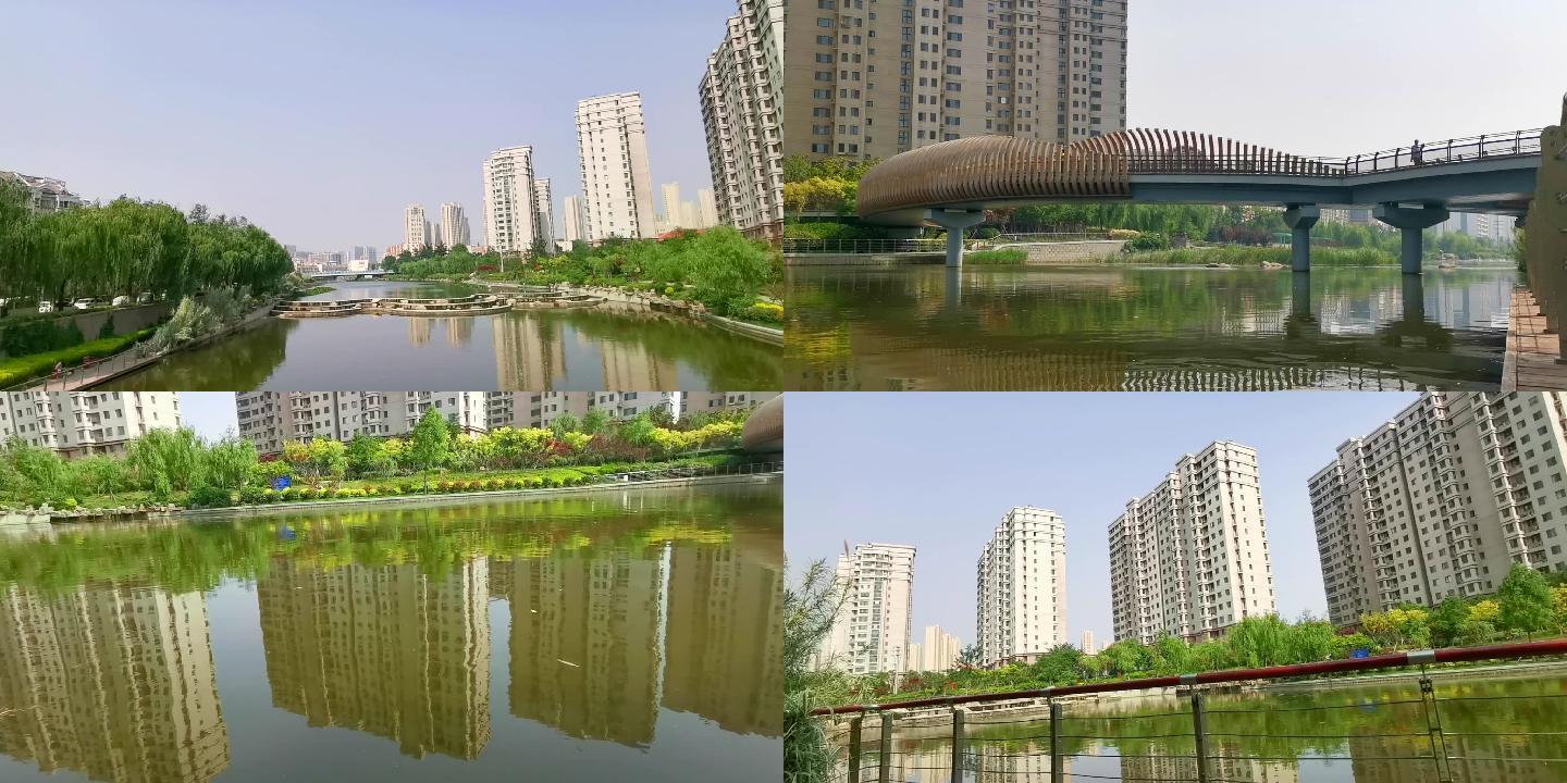 城市河流景观-小区环境-城市生活-宜居