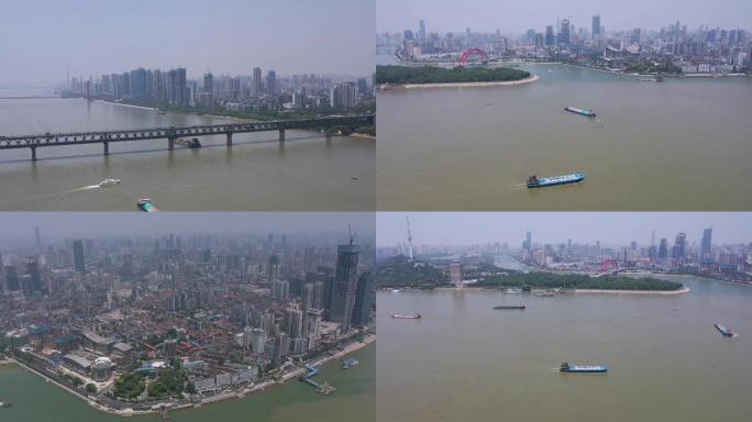 武汉长江大桥两岸