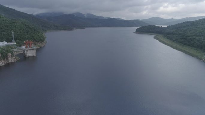 黑龙江五常磨盘山水库水库4K航拍大气