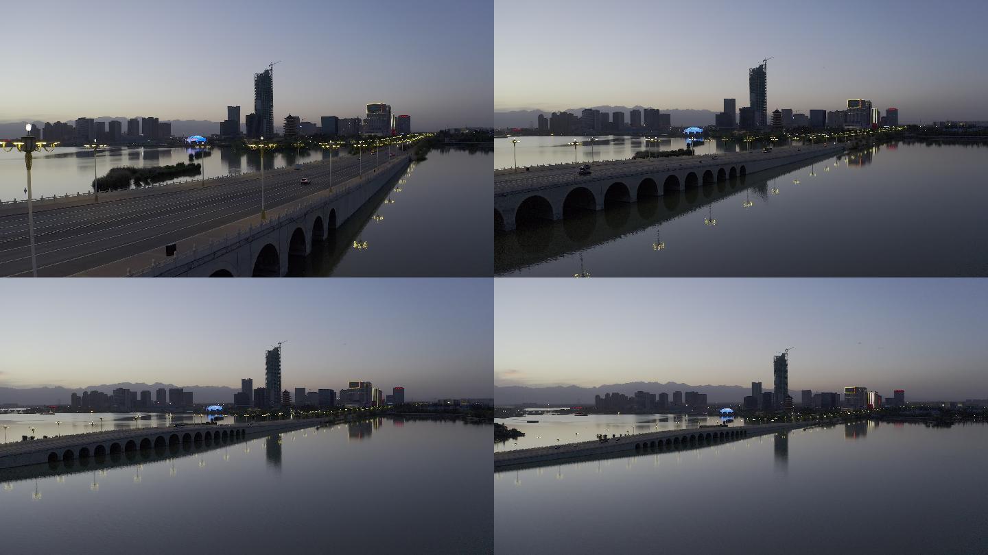 4K-log银川带密度城市航拍