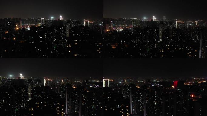 航拍城市夜景