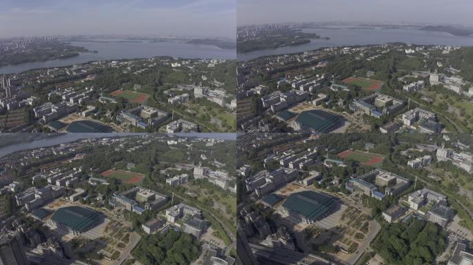 4K-log武汉大学东湖景区航拍