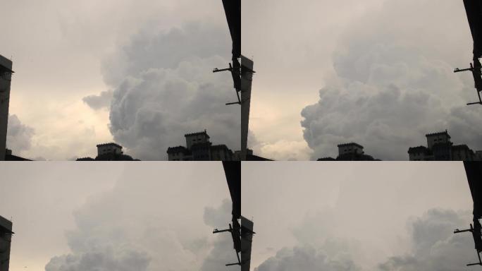 广州夏天暴雨即将来临，黑云压城城欲摧4K