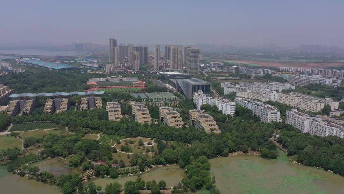4K-log武汉江汉大学航拍