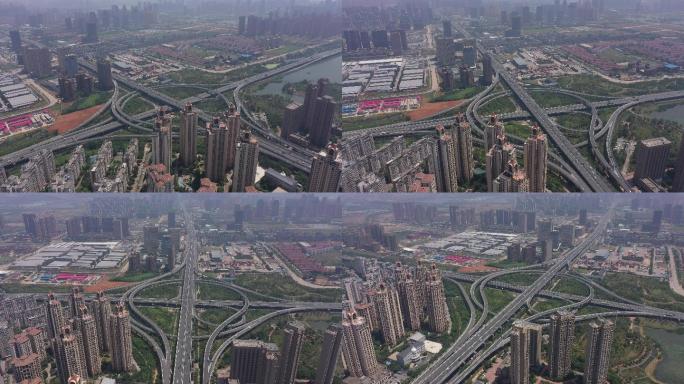 4K-log武汉东风大道高架桥航拍