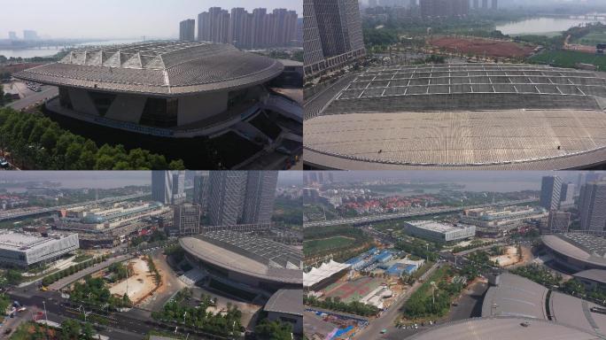 4K-log武汉体育中心航拍