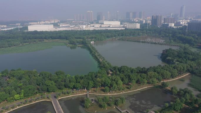 4K-log武汉经济开发区汤湖航拍