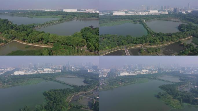 4K-log武汉经济开发区汤湖航拍