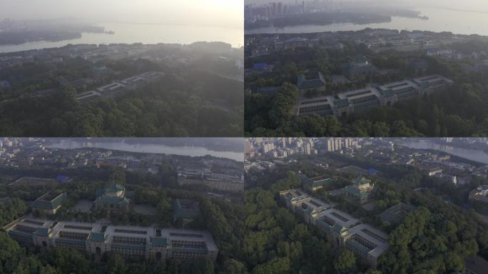 4K-log武汉大学图书馆航拍