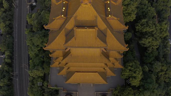 4K-log武汉航拍黄鹤楼